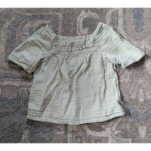 Easy Peasy Girls 3T Organic Cotton Tee Toddler  Minimalist Green Sage